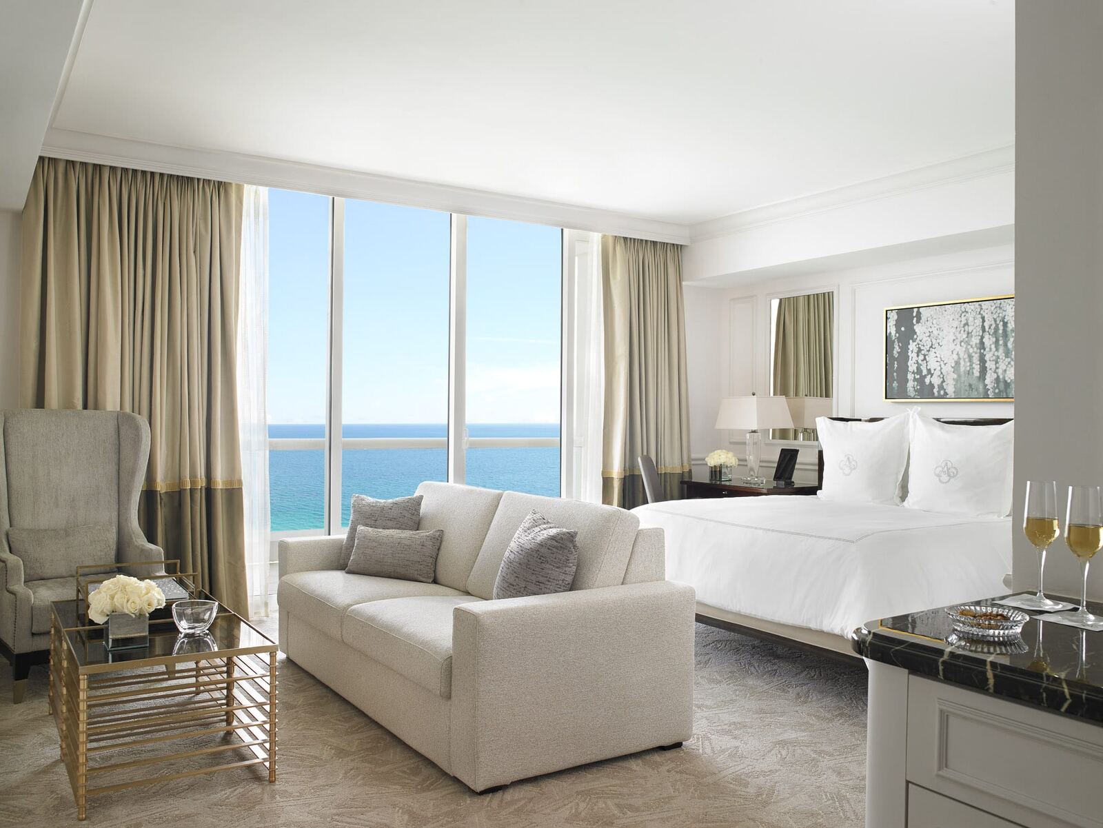 Bedroom with ocean outlook