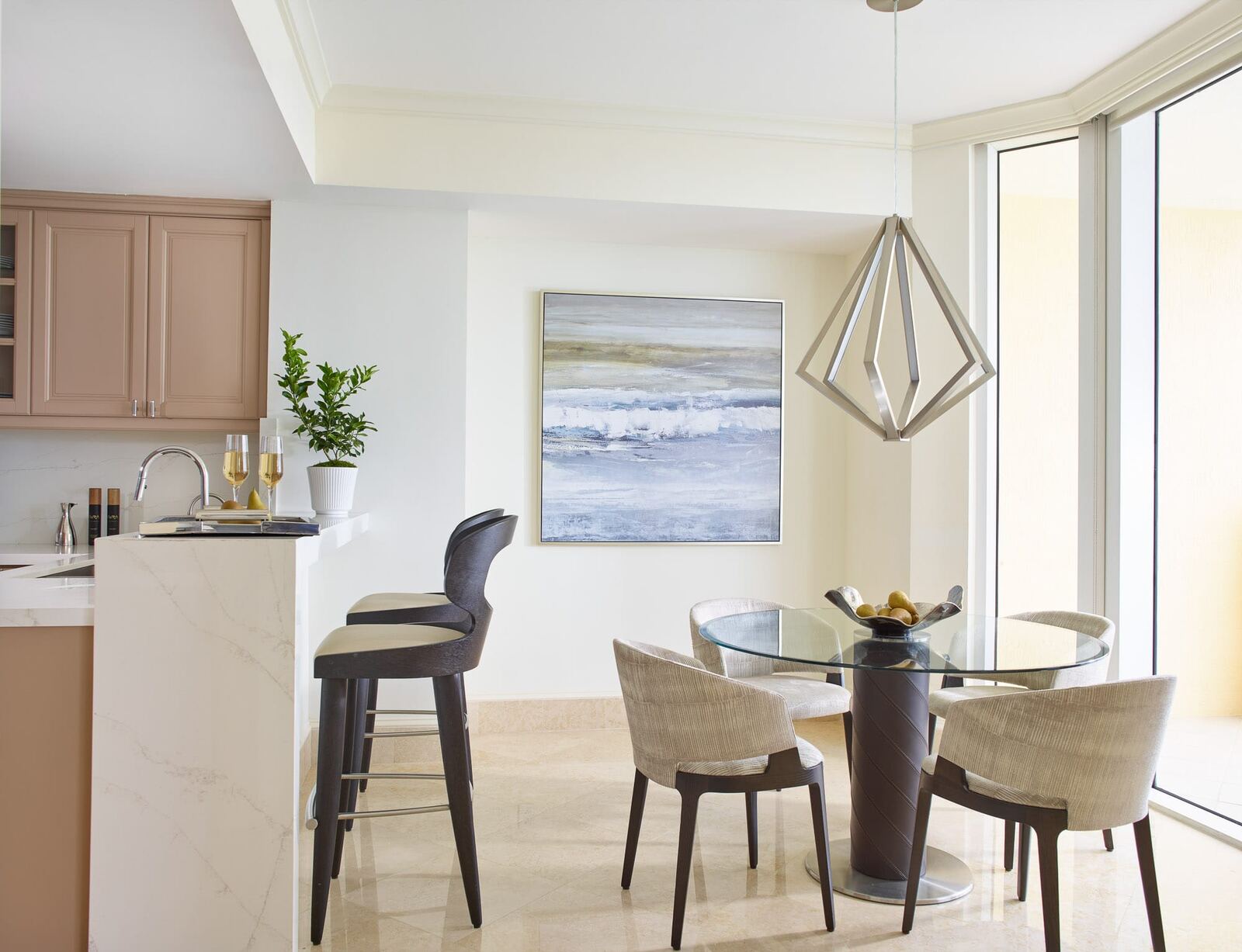 Suite kitchen and dining area