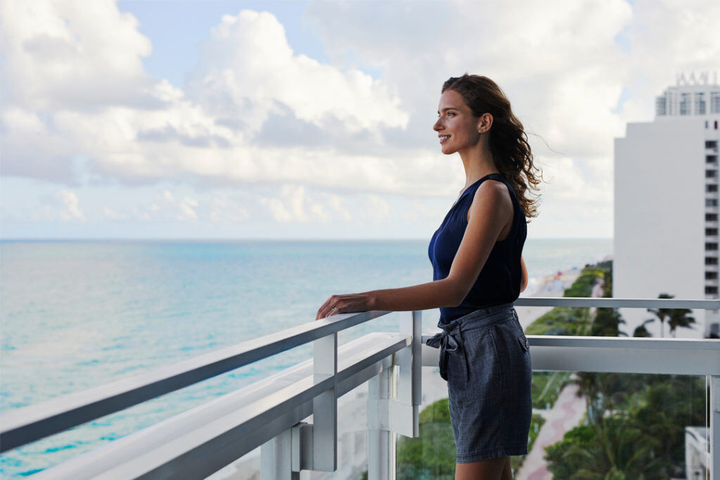 Balcony overlooking the Atlantic