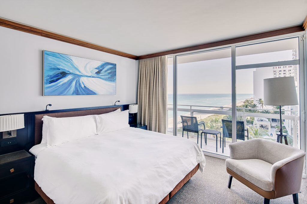One-bedroom king suite with ocean balcony