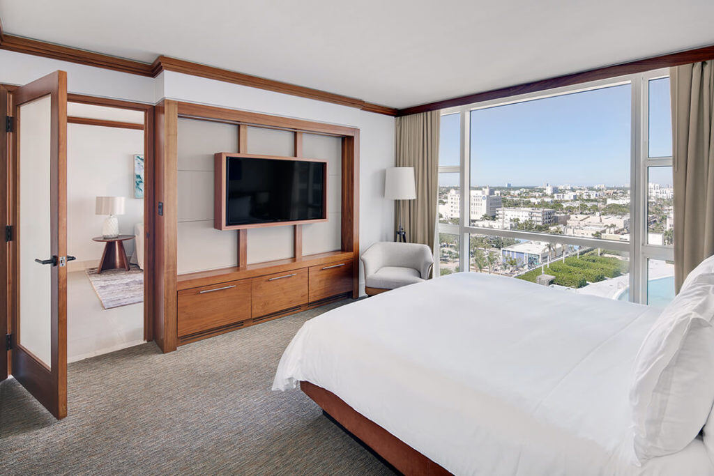 Two-bedroom suite with city outlook