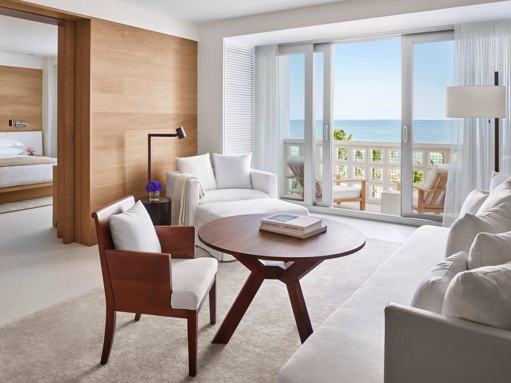 Oceanfront suite living area