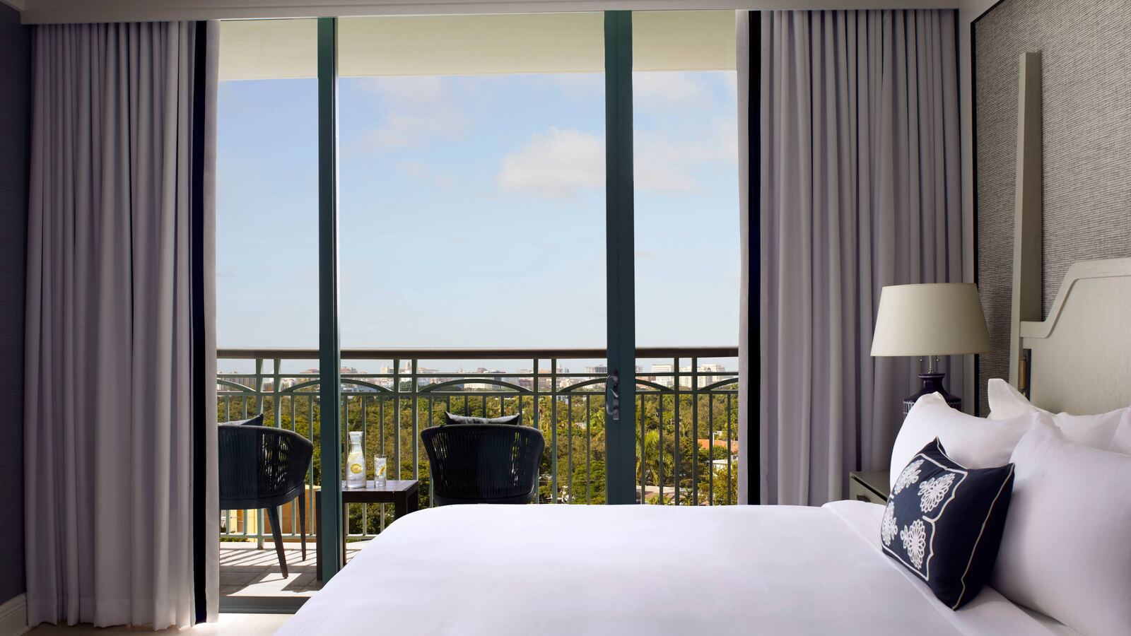 Suite bedroom with treetop outlook