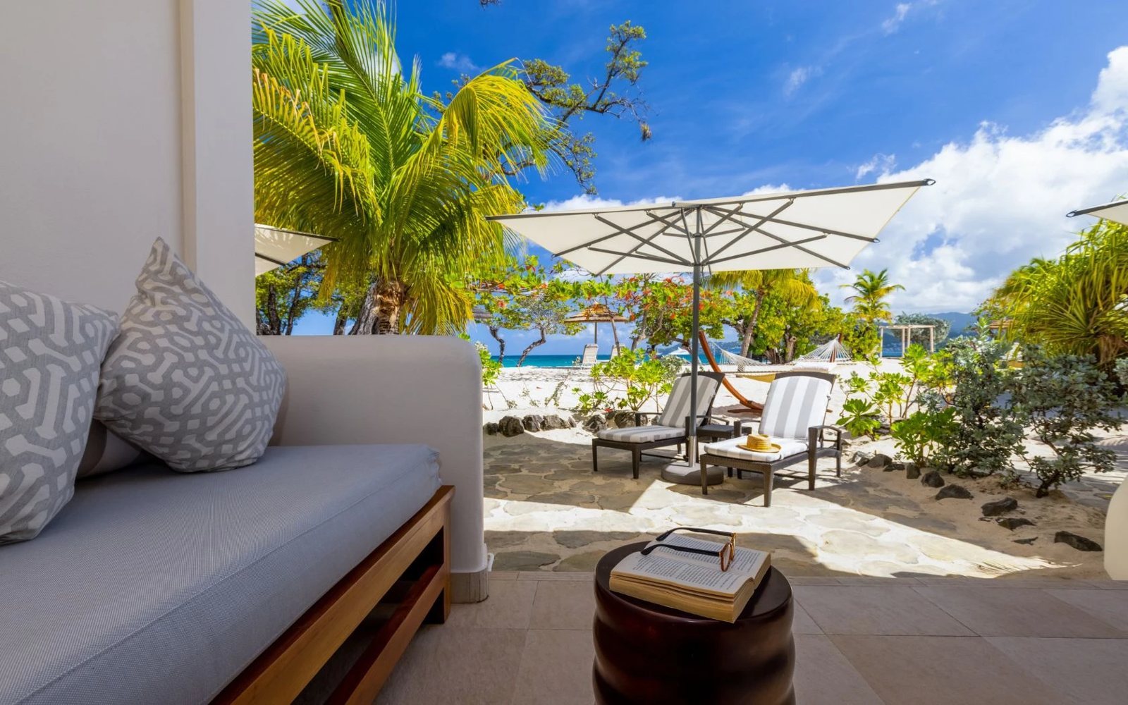 Beachfront patio